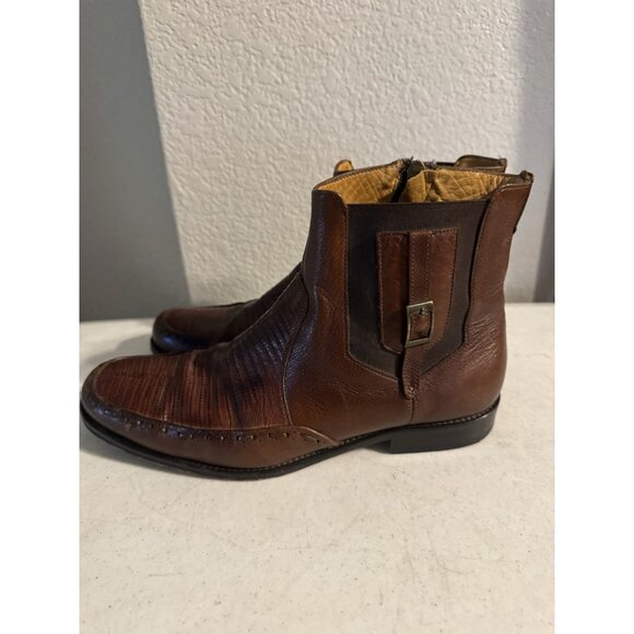 Franco Cuadra Men’s Lizard Skin Boots Brown Size 25 / US 8.5 Exotic Western - Picture 7 of 14